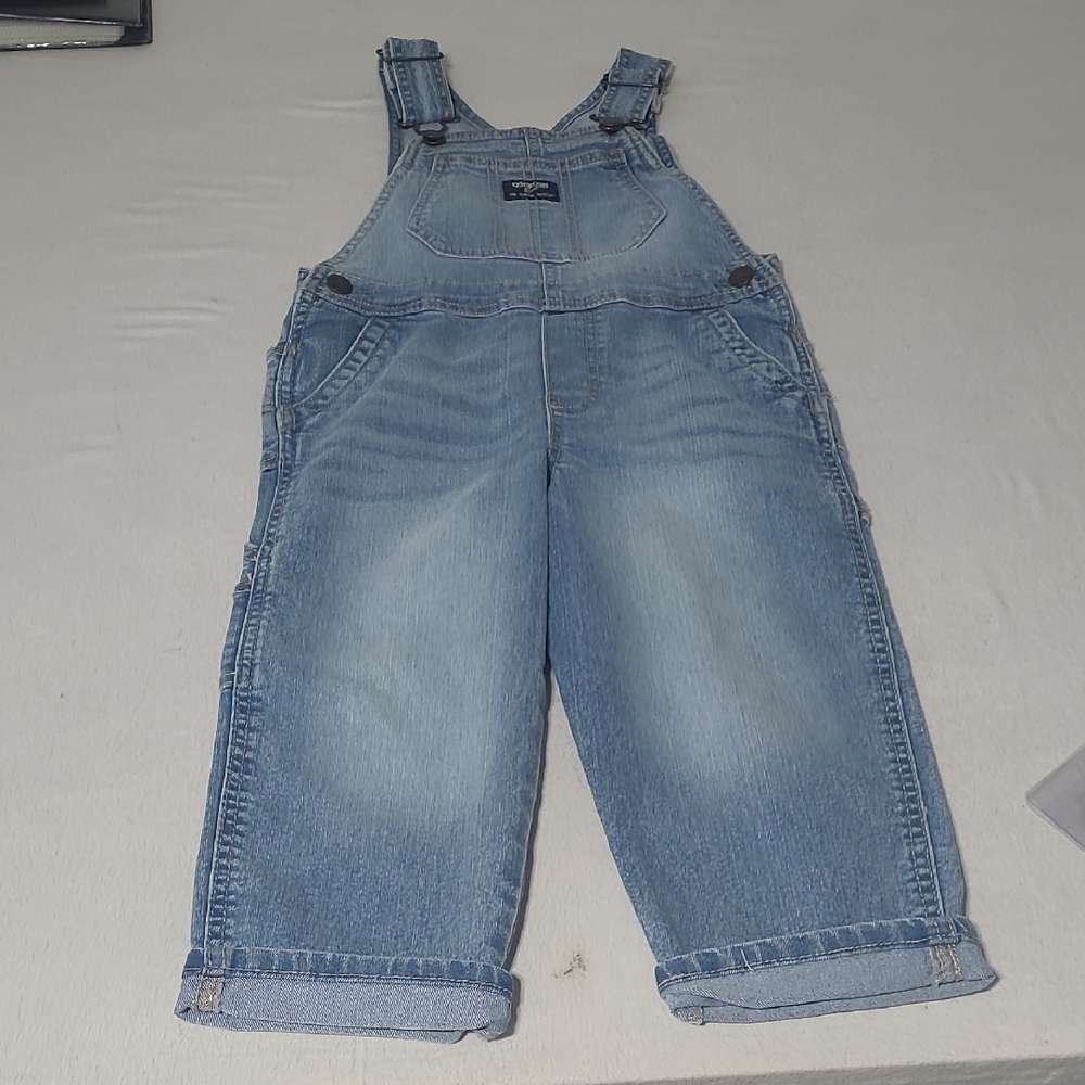 OshKosh B'gosh Classic Blue Denim Overalls- 4T NWOT